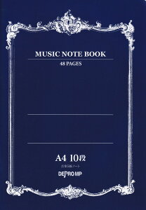 MUSIC�@NOTE�@BOOK�@���y5���m�[�g�@A4�@10�i