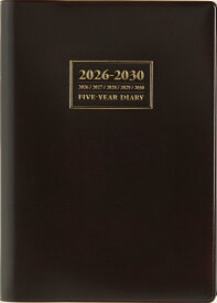 2026年　手帳　4月始まり　No.953　5年卓上日誌　　[茶]高橋書店　A5判 （連用ダイアリー）