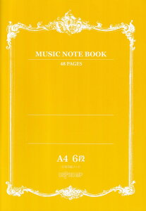 MUSIC�@NOTE�@BOOK�@���y5���m�[�g�@A4�@6�i�@���ߐ��p�̃K�C�h�t��