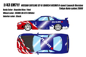 EIDOLON 1/43 ���Y �X�J�C���C�� GT-R (BNR34 NISMO R-tune) ���[���`�o�[�W���� �����I�[�g�T����2000 �yEM771�z (�~�j�J�[)