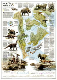 National Geographic Dinosaurs of North America Wall Map (22.25 X 30.5 In) MAP-NATL GEOGRAPHIC DINOSAURS （National Geographic Reference Map） [ National Geographic Maps ]