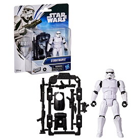【楽天ブックス限定特典】ハズブロ（Hasbro）STAR WARS スター・ウォーズ アクションバース ストームトルーパー 11 cm アクションフィギュア＆アクセサリー 再利用可能なアクセサリー収納ラック 4 歳以上のお子様向けおもちゃ（男女共用）G2870 正規品(ステッカー 1枚)
