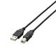 USB2.0ケーブル/A-Bタイプ/ノーマル/1m/ブラック