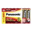 Panasonic アルカリ乾電池 単4形 8本シュリンクパック LR03XJ/8SW