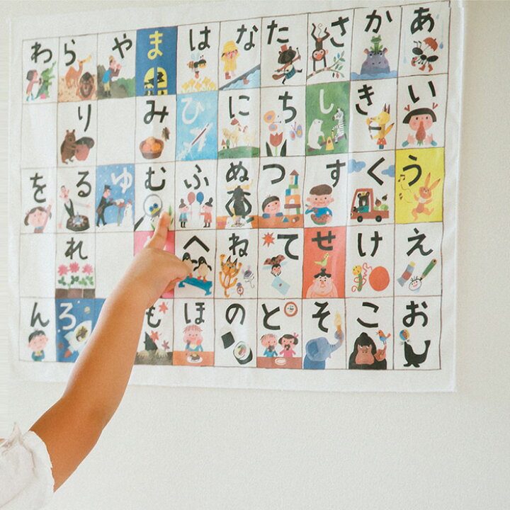 楽天市場】(2544-3812)布ポスター あいうえお タペストリー 子供部屋 