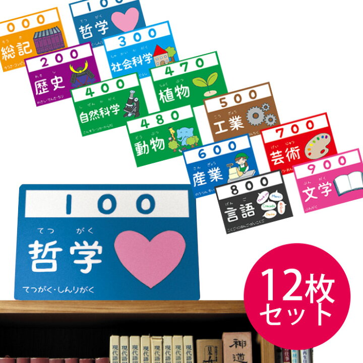 楽天市場】（9808-0381）分類サイン（赤木かん子監修）12枚組 入数：1 