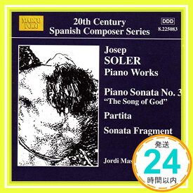 【中古】Klavierwerke [CD] Soler; Maso「1000円ポッキリ」「送料無料」「買い回り」