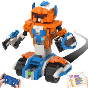 【 Apitor Robot X 】アピター あぴたー プログラミング ロボット STEM教育 ビルディング ブロック 12-in-1 リモコン玩具 小学生プログラミング入門 Scratch3.0 知育玩具 8歳以上 プレゼント 入学祝い 9