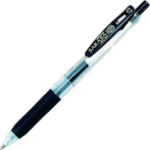 ゼブラ サラサクリップ 0.7 黒 ゲルインクボールペン 0.7mm ノック式 耐水性 水性顔料インク バインダークリップ付き ギフト プレゼント 日本製