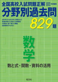 2015-2016高校入試問題正解 分野別過去問 数学 数と式 高校入試正解編集部