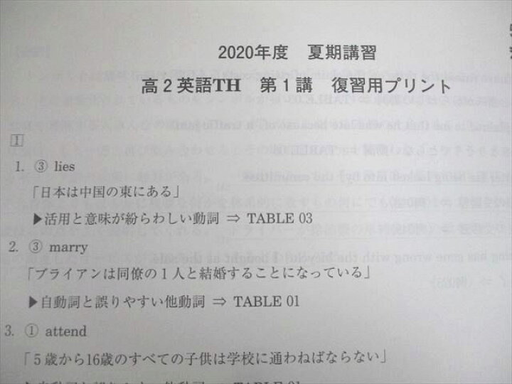 楽天市場】VQ12-021 河合塾 高2 トップ・ハイレベル 英語TH テキスト 2020年度東大世界史（夏期・冬期講習）解説付き