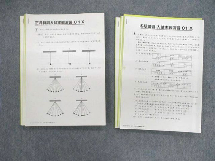 楽天市場】VB01-107 SAPIX サピックス 理科 正月特訓/冬期講習入試実戦 