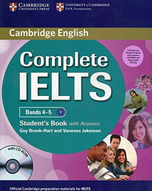 Complete IELTS Bands 4-5 Student's Pack (Student's Book with Answers with CD-ROM and Class Audio CDs (2)) [ペーパーバック] Brook-H