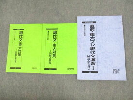 UZ12-056 駿台 東京大学 東大コース 現代文(東大対策) 読解と表現/プレ現代文演習I(理文共用) テキスト通年セット2022 3冊 23S0C