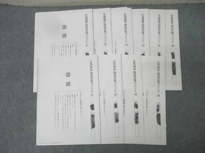 楽天市場】SAPIX サピックス 冬期講習/正月特訓 開成対策プリント 国語 