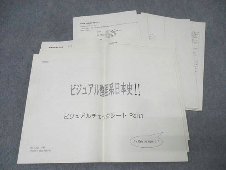 楽天市場】駿台 ビジュアル整理系日本史!! ビジュアルチェックシート 
