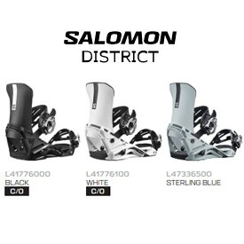 サロモン スノーボード ビンディング 金具 メンズ L41776000 23-24 SALOMON DISTRICT ディストリクト 男性用 フリー 2024 日本正規品