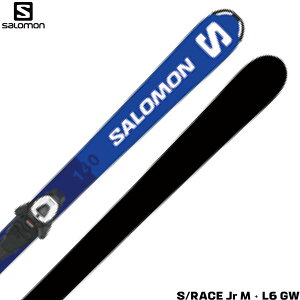 スキー板 セット キッズ サロモン 22-23 SALOMON エスレース ジュニア S/RACE Jr M + L6 GW ビンディング 金具付き 日本正規品