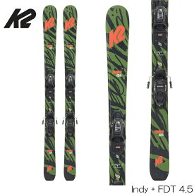 【6/4 20時～P10倍!楽天スーパーSALE】スキー板 キッズ ジュニア ケーツー K2 INDY + 4.5 FDT 金具付 インディー ビンディング セット 送料無料