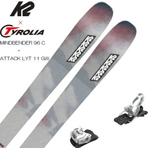 【ポイント10倍※お買い物マラソン〜10/27 9:59迄】166cmのみ 24-25 K2 ケーツー MINDBENDER マインドベンダー 96C W + ATTACK LYT 11 GW レディース スキー板 ビンディング セット パウダー オールマウンテン