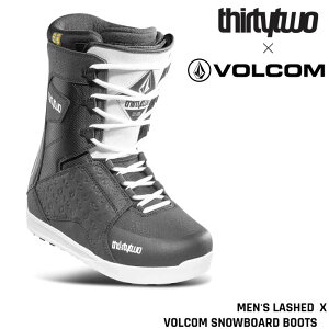 �y2���̓|�C���g10�{���v�G���g���[�z25-26 thirtytwo Lashed X Volcom �X�m�[�{�[�h �u�[�c �T�[�e�B�[�c�[ ���b�V�h �{���R�� BLACK ���{���K�i