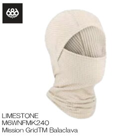 【8/12～16限定★5％OFFクーポン】予約 26-27 バラクラバ フェイスマスク 686 ロクハチ MISSION GRID BALACLAVA ミッション グリッド 防寒 インナー正規品 M6WNFMK240 LIME STONE