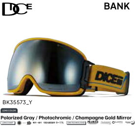 スキー スノーボード ゴーグル ダイス バンク 調光 偏光レンズ 23-24 DICE BANK BK35573 Y メンズ レディース ユニセックス 日本正規品 2024