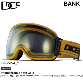 スキー スノーボード ゴーグル ダイス バンク 調光レンズ 23-24 DICE BANK BK35194 Y メンズ レディース ユニセックス 日本正規品 2024