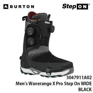 �y�v�G���g���[�ōő�47.5�{���ő�6000�~OFF�N�[�|���I�z�\�� 26-27 �X�m�[�{�[�h �u�[�c BURTON �o�[�g�� �X�e�b�v�I�� 3047911A02 Men's Waverange X Pro Step On �E�F�C�u�����W BLACK �����Y
