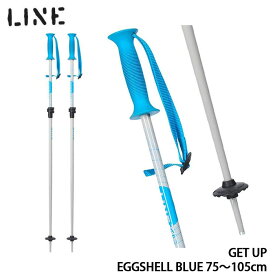 【4月はポイント10倍※要エントリー】ポール ストック スキー キッズ ジュニア 23-24 LINE ライン GET UP EGGSHELL BLUE 75〜105cm 伸縮 日本正規品 旧モデル