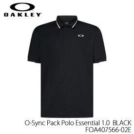 【P5倍お買い物マラソン 7/4 20時～】ゴルフ トレーニング ポロシャツ 半袖 トレーニングウェア オークリー OAKLEY O-SYNC PACK POLO ESSENTIAL 1.0 BLACK メンズ