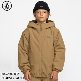 ＼エントリで+P10倍／予約 スノーウェア ジャケット ボルコム VOLCOM CHAOS FZ JACKET BRZ ジュニア キッズ 子供用 日本正規品 25-26 スキー スノーボード