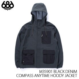 【エントリーでP10倍!!お買い物マラソン7/19 20時～】スノーウェア ジャケット ロクハチ 686 COMPASS ANYTIME HOODY JACKET BLACK DENIM M3S901 国内100着限定 日本正規品