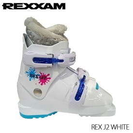 【2月はポイント10倍※要エントリー】スキーブーツ キッズ ジュニア REXXAM REX J2 WHITE レグザム レックス 初級 2バックル スキー靴