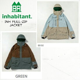 【4/24 20時～P5倍お買い物マラソン】インハビタント ウェア ジャケット メンズ レディース 23-24 INHABITANT INH FULL-ZIP JACKET ISM23OT56 TSM23OT56 スノーボード ジャケット 2024 日本正規品