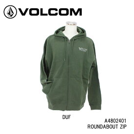 【ポイント10倍！お買い物マラソン11/4 20:00～11/11 1:59迄】パーカー フーディ ボルコム ヴォルコム VOLCOM ROUNDABOUT ラウンドボート ZIP A4802401 DUF 日本正規品 グリーン