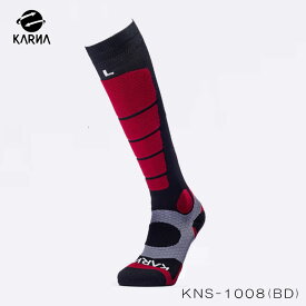 【8/12～16限定★5％OFFクーポン】スノーボード ソックス 着圧 KARNA カルナ ドリームソックス KNS-1008 BD スキー サポート ハイソックス 靴下 バーガンディ