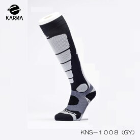 【8/12～16限定★5％OFFクーポン】KARNA カルナ ドリームソックス DREAM SOCKS KNS-1008 GY スキー スノーボード 着圧 サポート グレー