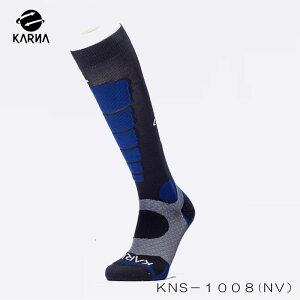 【ポイント10倍※お買い物マラソン〜10/27 9:59迄】スノーボード スノボ ソックス 着圧 KARNA カルナ ドリームソックス KNS-1008 BD スキー サポート ハイソックス 靴下 紺 ネイビー