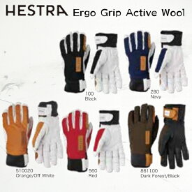 ヘストラ スキー スノー グローブ 手袋 メンズ レディース 31190 23-24 HESTRA Ergo Grip Active Wool エルゴ グリップ 男性用 女性用 GORE-TEX ゴアテックス 2024 日本正規品