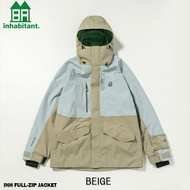 【エントリーでポイント10倍】インハビタント ウェア ジャケット メンズ レディース 23-24 INHABITANT INH FULL-ZIP JACKET ISM23OT56 TSM23OT56 スノーボード ジャケット 2024 日本正規品