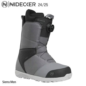【2月はポイント10倍※要エントリー】スノーボード ブーツ ナイデッカー シエラ 24-25 NIDECKER SIERRA GRAY BOA メンズ ボア スノボ ブーツ 日本正規品