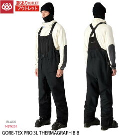 【エントリーでP10倍!!お買い物マラソン7/19 20時～】訳あり アウトレット Lサイズのみ スノーボード ウェア ビブパンツ 24-25 686 GORE-TEX PRO 3L THERMAGRAPH BIB ゴアテックス プロ サーマグラフ ロクハチ