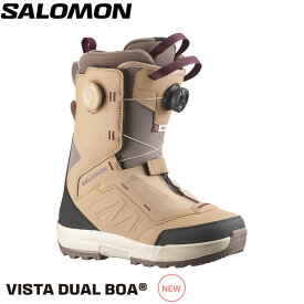 【エントリーでポイント10倍】予約 25-26 サロモン ビスタ デュアルボア スノーボード ブーツ SALOMON VISTA DUAL BOA TAN レディース スノボ フリーライド 2026 日本正規品