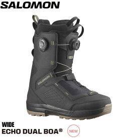 【2月はポイント10倍※要エントリー】25-26 サロモン エコー デュアルボア ワイド スノーボード ブーツ SALOMON ECHO DUAL BOA WIDE BLACK メンズ スノボ オールマウンテン 2026 日本正規品