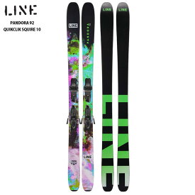 【1月はポイント10倍※要エントリー】24-25 LINE ライン PANDORA パンドラ 92 スキー板 メンズ レディース SQUIRE 10 ビンディングセット フリーライド オールマウンテン スキーセット