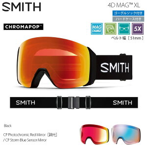 �y4���̓|�C���g10�{���v�G���g���[�z�S�[�O�� �X�~�X ���� 25-26 SMITH 4D Mag XL BLACK CP PHO RED/STORM BLUE SEN �����Y 2�� �X�m�[�{�[�h �X�L�[ ���j�Z�b�N�X ���{���K�i