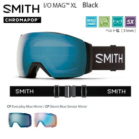 スミス ゴーグル 24-25 SMITH I/O MAG XL Black CP Everyday Blue/CP STORM BLUE SENSOR スペアレンズ付 日本正規品