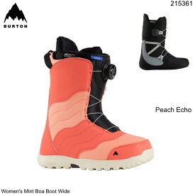 【P5倍お買い物マラソン 7/4 20時～】即出荷 スノーボード ブーツ レディース バートン ミント 24-25 BURTON Women's Mint Boa Boot Wide PEACH ECO スノボ ブーツ ボア 日本正規品