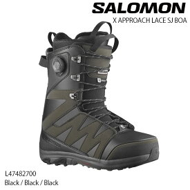 【エントリーでP10倍!!お買い物マラソン7/19 20時～】サロモン スノーボード ブーツ ユニセックス 24-25 SALOMON X APPROACH LACE SJ BOA アプローチレース Black 2025 日本正規品 L47482700